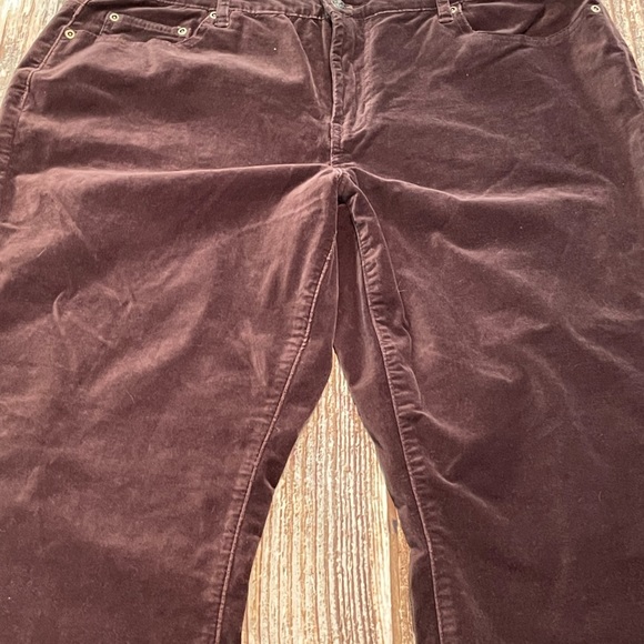 DG2  Diane Gilman Dark Brown Velvety Pants SZ 18W P - Picture 9 of 12